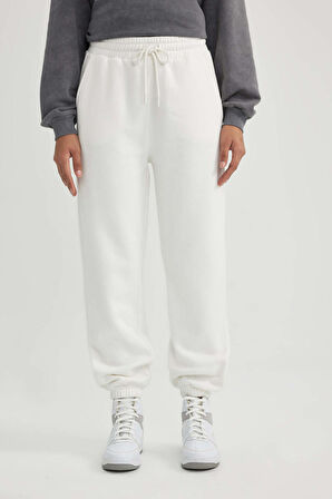 DeFacto Standart Fit Kalın Jogger Eşofman Altı Bel Paça Lastikli Basic Düz Uzun Boy S7370AZ24SPER238