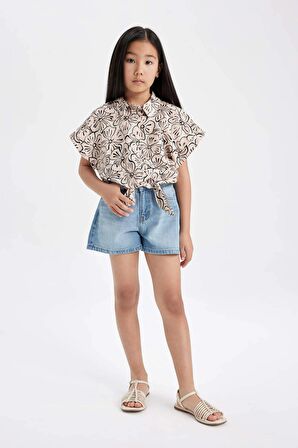 DeFacto Kız Çocuk Jean Short B5037A824SMNM28