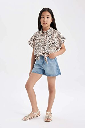 DeFacto Kız Çocuk Jean Short B5037A824SMNM28