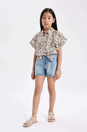 DeFacto Kız Çocuk Jean Short B5037A824SMNM28