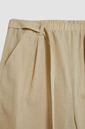 Kız Çocuk Wide Leg Geniş Paça Pamuklu Pantolon