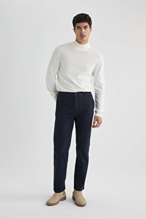 Regular Fit Fermuar Cepli Gabardin Chino Kanvas Pantolon