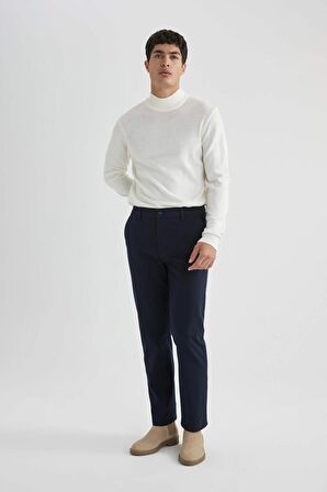 Regular Fit Fermuar Cepli Gabardin Chino Kanvas Pantolon