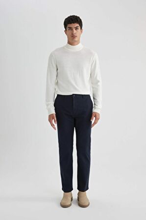 Regular Fit Fermuar Cepli Gabardin Chino Kanvas Pantolon