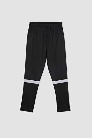 DeFactoFit Sporcu Jogger Eşofman Altı Slim Fit Dar Kesim Fermuarlı Paça B5029AX24SPBK81