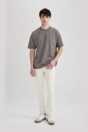 DeFacto Carlo Skinny Fit Ekstra Dar Kalıp Normal Bel Ekstra Dar Paça Jean Pantolon C6025AX24SMBG714