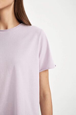 DeFacto Regular Fit Bisiklet Yaka Penye Basic Kısa Kollu Tişört C6197AX24SMPR336