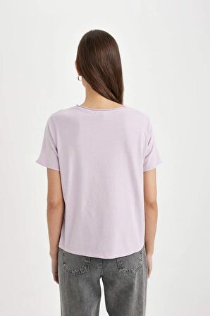 DeFacto Regular Fit Bisiklet Yaka Penye Basic Kısa Kollu Tişört C6197AX24SMPR336