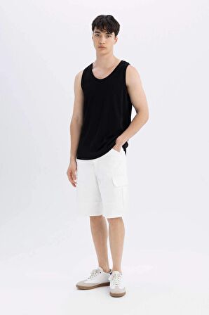 DeFacto Slim Fit Bisiklet Yaka Ribana Atlet C2734AX24SMBK81