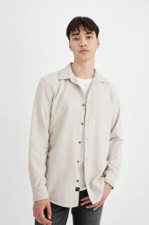 DeFacto Slim Fit Pamuklu Uzun Kollu Gömlek A4644AX24AUBG721