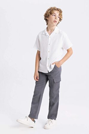 DeFacto Erkek Çocuk Standart Paça Müslin Pantolon C2608A824SMGR452