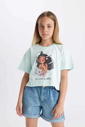 DeFacto Kız Çocuk Disney Prenses Bisiklet Yaka Kısa Kollu Tişört C5946A824HSTR412
