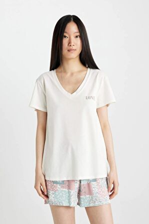 Fall in Love Regular Fit Kısa Kollu Şortlu Pijama Takımı