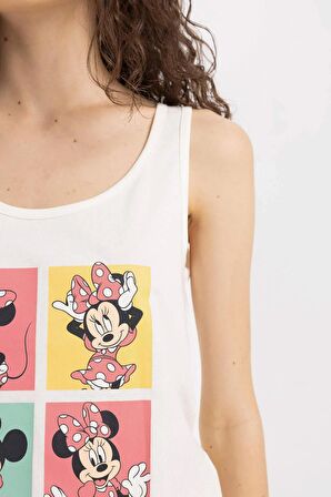 DeFacto Pijama Takım Disney Mickey & Minnie Atlet Beli Lastikli Şort-Fall in Love B8740AX24SMRD353