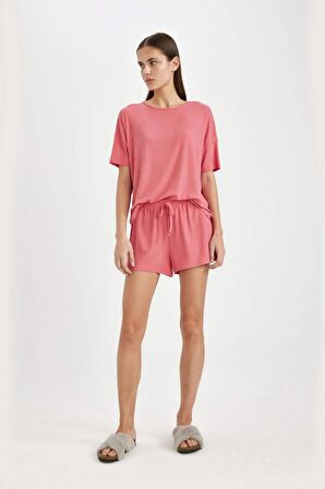 Fall in Love Ribana Kısa Kollu Şortlu Pijama Takımı