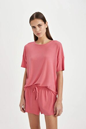 Fall in Love Ribana Kısa Kollu Şortlu Pijama Takımı