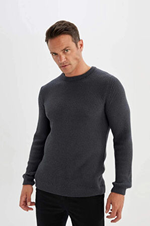 C8814 Standart Fit Selanik Kumaş Kazak