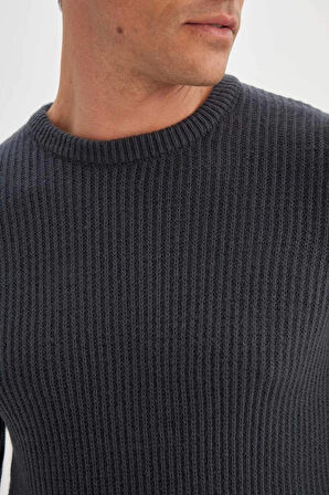 C8814 Standart Fit Selanik Kumaş Kazak