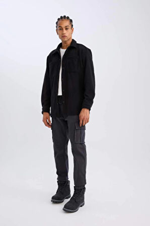 A4782 Relax Fit Polar Basic Düz Uzun Kollu Gömlek