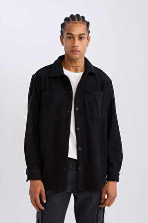 A4782 Relax Fit Polar Basic Düz Uzun Kollu Gömlek