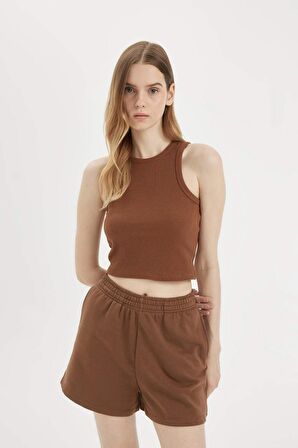 DeFacto Regular Fit Düz Paça Kalın Kumaş Basic Şort Z5071AZ24SMBN189