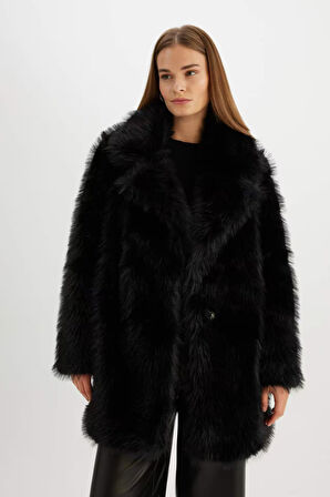 Regular Fit  Suni Kürk Mont