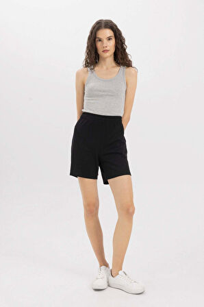 Slim Fit Dar Kesim U Yaka Basic Düz Ribana Atlet