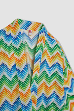 Desenli Pamuklu Kimono-Fall in Love