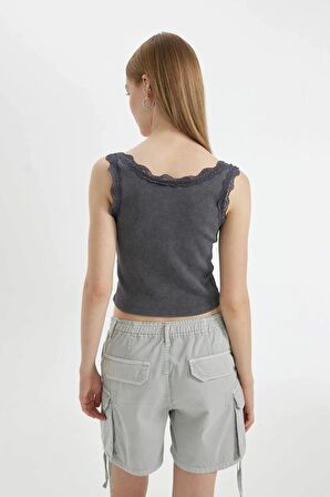 DeFacto Coool Fitted Fitilli Kaşkorse Atlet D1611AX24SMAR58