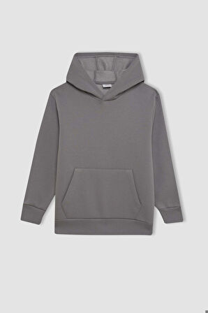 DeFacto Erkek Çocuk Kapüşonlu Kalın Okul Sweatshirt C7565A824AUGR436
