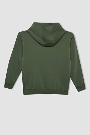 DeFacto Erkek Çocuk Baskılı Kapüşonlu Sweatshirt C9786A824AUKH458