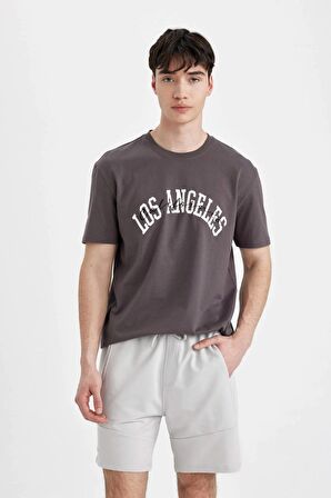 DeFacto Regular Fit Bisiklet Yaka Baskılı Kısa Kollu Tişört C2487AX24SMAR151