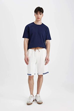 DeFacto Regular Fit Baskılı Düz Paça Şort B8794AX24SMER105