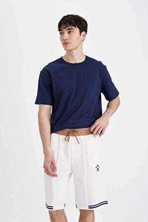 DeFacto Regular Fit Baskılı Düz Paça Şort B8794AX24SMER105