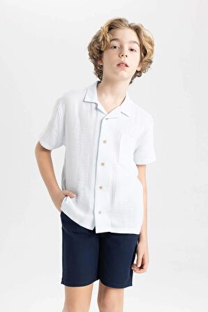 DeFacto Erkek Çocuk Cepli Basic Düz Gabardin Şort C2955A824SMNV135