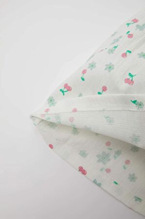 DeFacto Kız Bebek Çiçekli Kısa Kollu Elbise C4500A524SMPN354