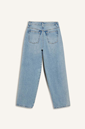 Carrot Fit  Yüksek Bel Bilek Boy Jean Yıkamalı Pantolon