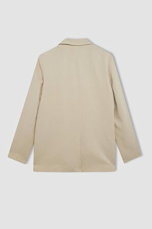 DeFacto Oversize Fit Keten Karışımlı Blazer Ceket Z2536AZ24SMBG737
