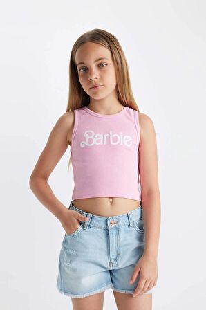 DeFacto Kız Çocuk Barbie Bisiklet Yaka Atlet C5952A824HSPN253