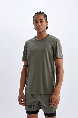 DeFactoFit Slim Fit Bisiklet Yaka Baskılı Sporcu Kısa Kollu Tişört X6142AZ24AUKH398