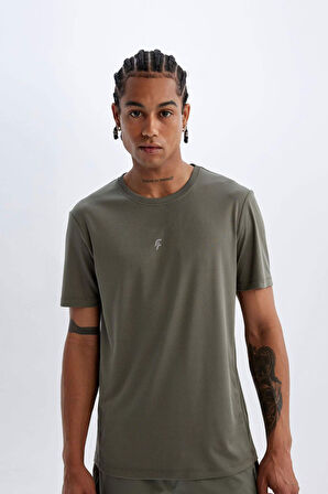DeFactoFit Slim Fit Bisiklet Yaka Baskılı Sporcu Kısa Kollu Tişört X6142AZ24AUKH398
