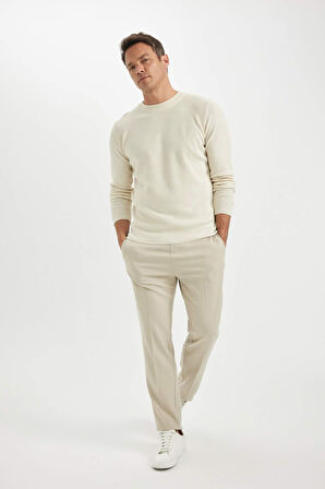 DeFacto Standart Fit Normal Kesim Pamuklu Bisiklet Yaka Triko Kazak A5181AX24AUER139