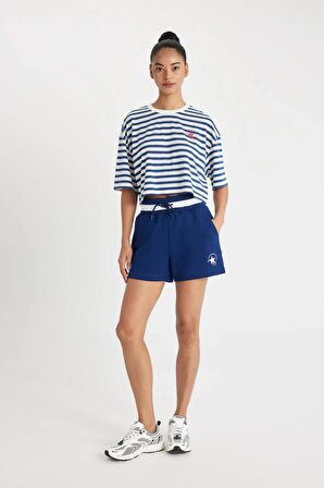DeFactoFit Standart Fit Sporcu Kısa Paça Ağır Kumaş Şort