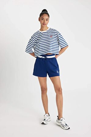 DeFactoFit Standart Fit Sporcu Kısa Paça Ağır Kumaş Şort