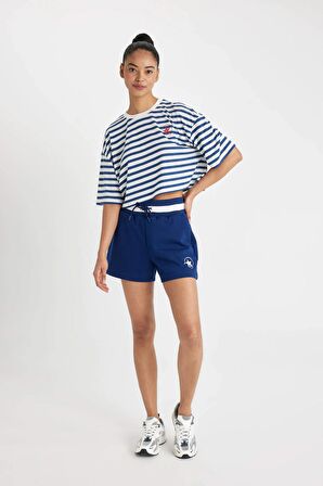 DeFactoFit Standart Fit Sporcu Kısa Paça Ağır Kumaş Şort