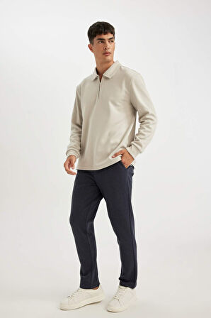 DeFacto Kumaş Pantolon Tailored Regular Fit Normal Kesim Basic Düz Cepli Düz Paça D3707AX24AUNV221