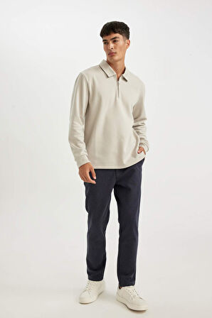 DeFacto Kumaş Pantolon Tailored Regular Fit Normal Kesim Basic Düz Cepli Düz Paça D3707AX24AUNV221
