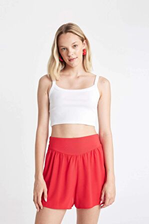 DeFacto Regular Fit Normal Bel Kısa Paça Maroken Şort D3939AX24HSRD59