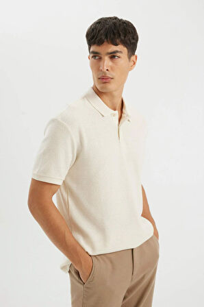 DeFacto Regular Fit Kısa Kollu Krep Polo Tişört C4149AX24SMWT47