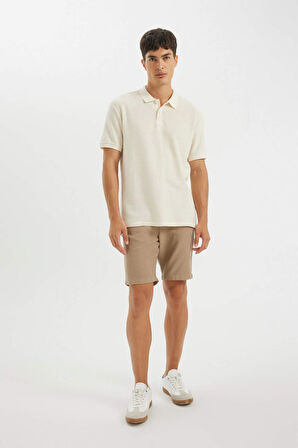 DeFacto Regular Fit Kısa Kollu Krep Polo Tişört C4149AX24SMWT47